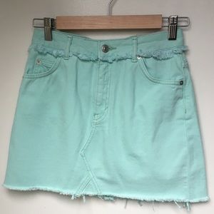 Mint Topshop Denim Skirt